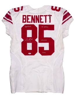 2012 Martellus Bennett Game Used and Signed Giants Jersey (Bennett LOA)